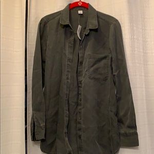 Charcoal gray button up